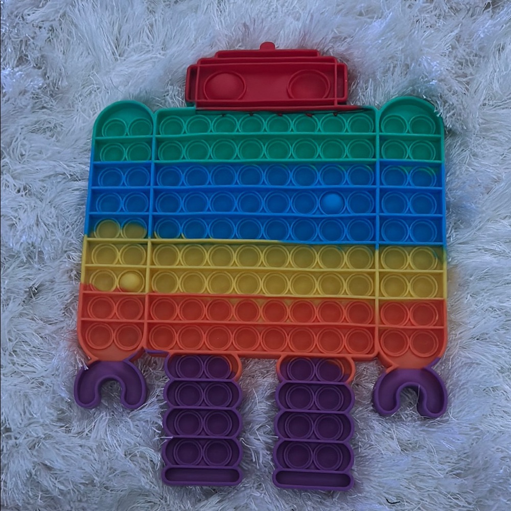 Rainbow Robot Pop It Fidget Toy